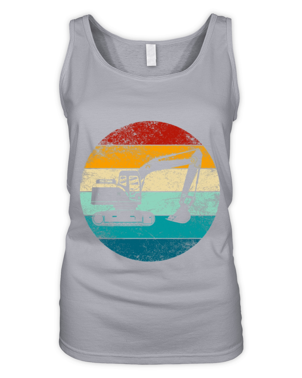 Excavator Retro Style Vintage Construction Worker Organic Women's Tank Top