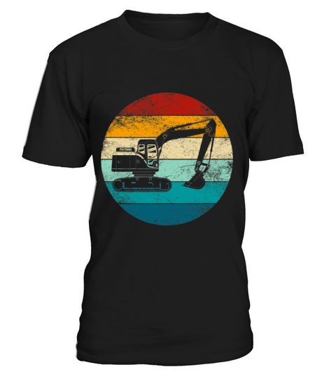 Excavator Retro Style Vintage Construction Worker T-Shirt Unisex