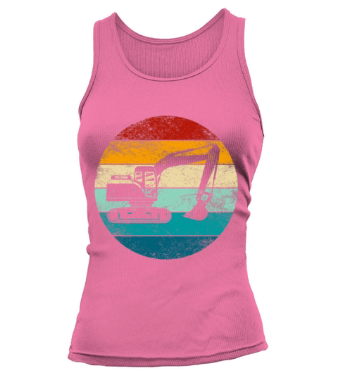 Excavator Retro Style Vintage Construction Worker Tank top Woman
