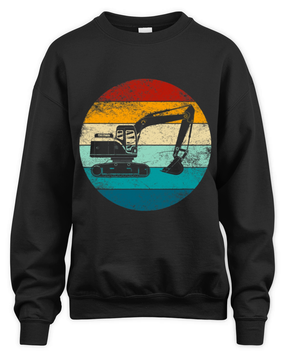 Excavator Retro Style Vintage Construction Worker Unisex Premium Crewneck Sweatshirt