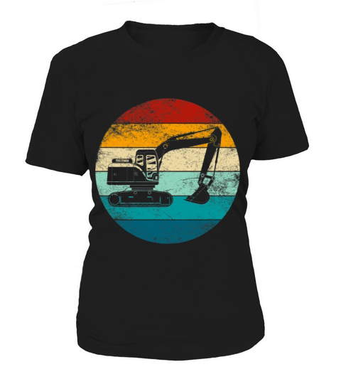 Excavator Retro Style Vintage Construction Worker Women's T-Shirt
