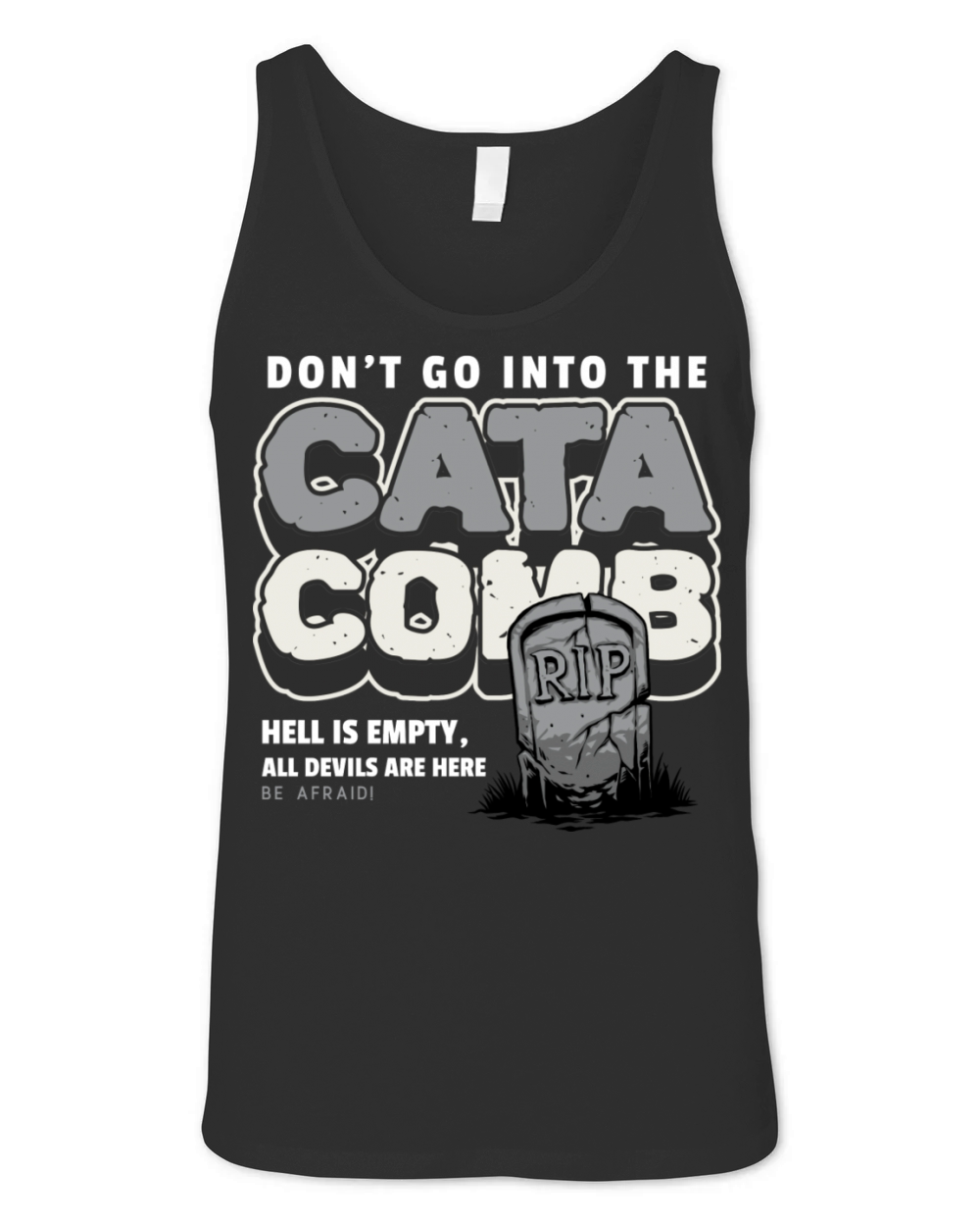 Halloween Quotes And Spooky Grave Unisex Jersey Tank