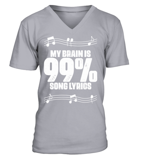 Funny Karaoke Party Song Lyrics Quote Musician V-Neck T-shirt