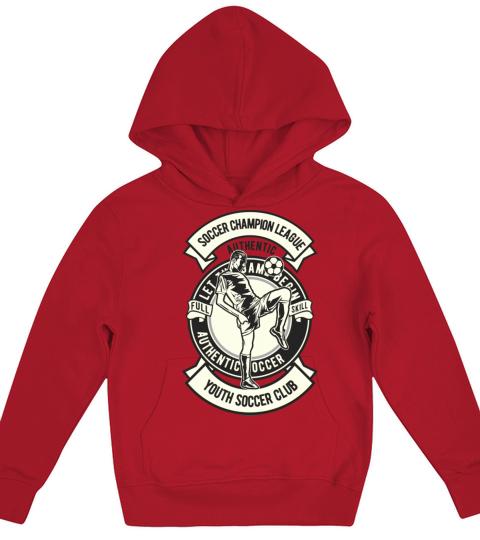 Soccer Champion League Vintage Retro Classic Kids Hoodie