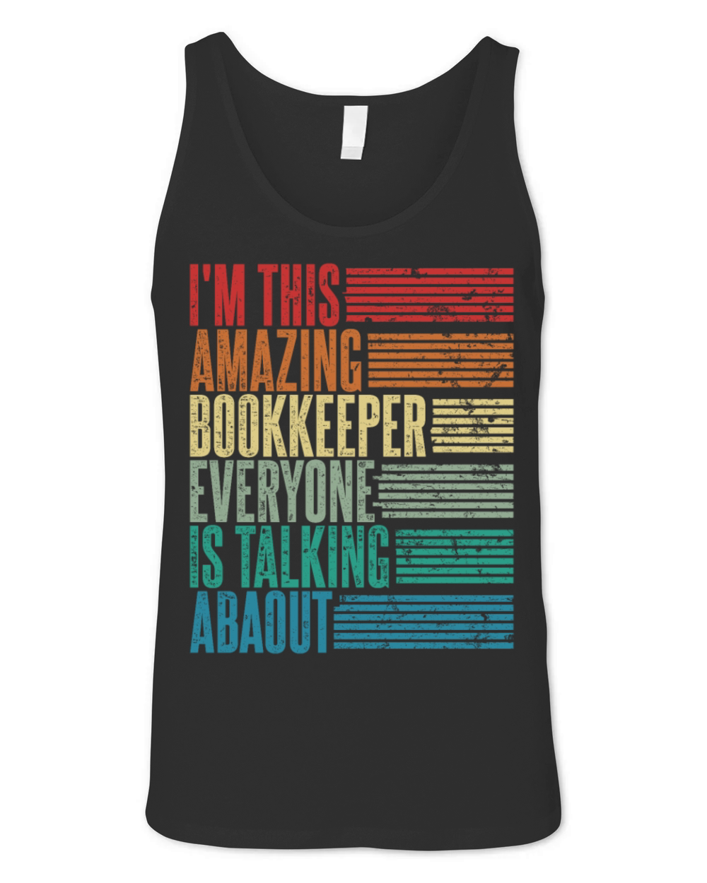 Vintage Bookkeeper Profession Gift Retro Unisex Jersey Tank
