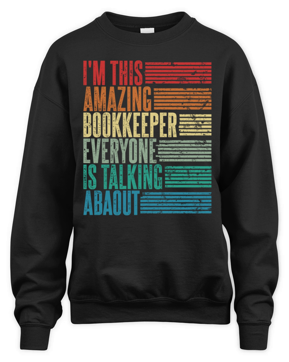 Vintage Bookkeeper Profession Gift Retro Unisex Premium Crewneck Sweatshirt