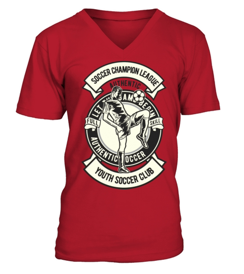 Soccer Champion League Vintage Retro Classic V-Neck T-shirt
