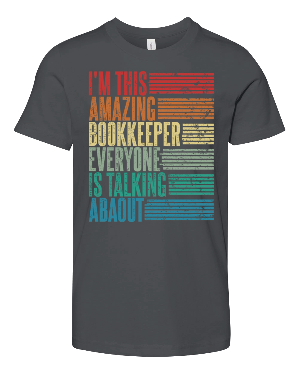 Vintage Bookkeeper Profession Gift Retro Youth Unisex Jersey Tee