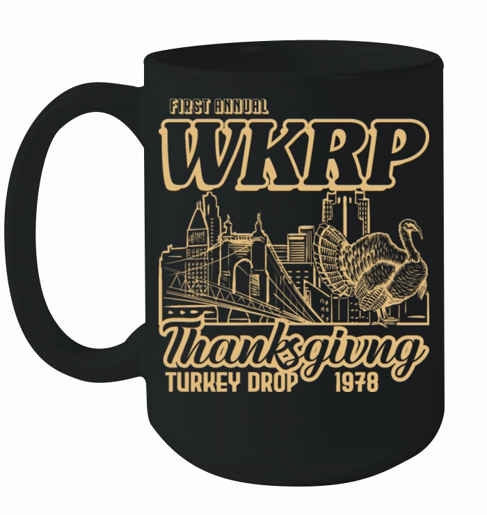 Thanksgiving Turkey Drop Cincinnati 1978 Vintage Ceramic Mug