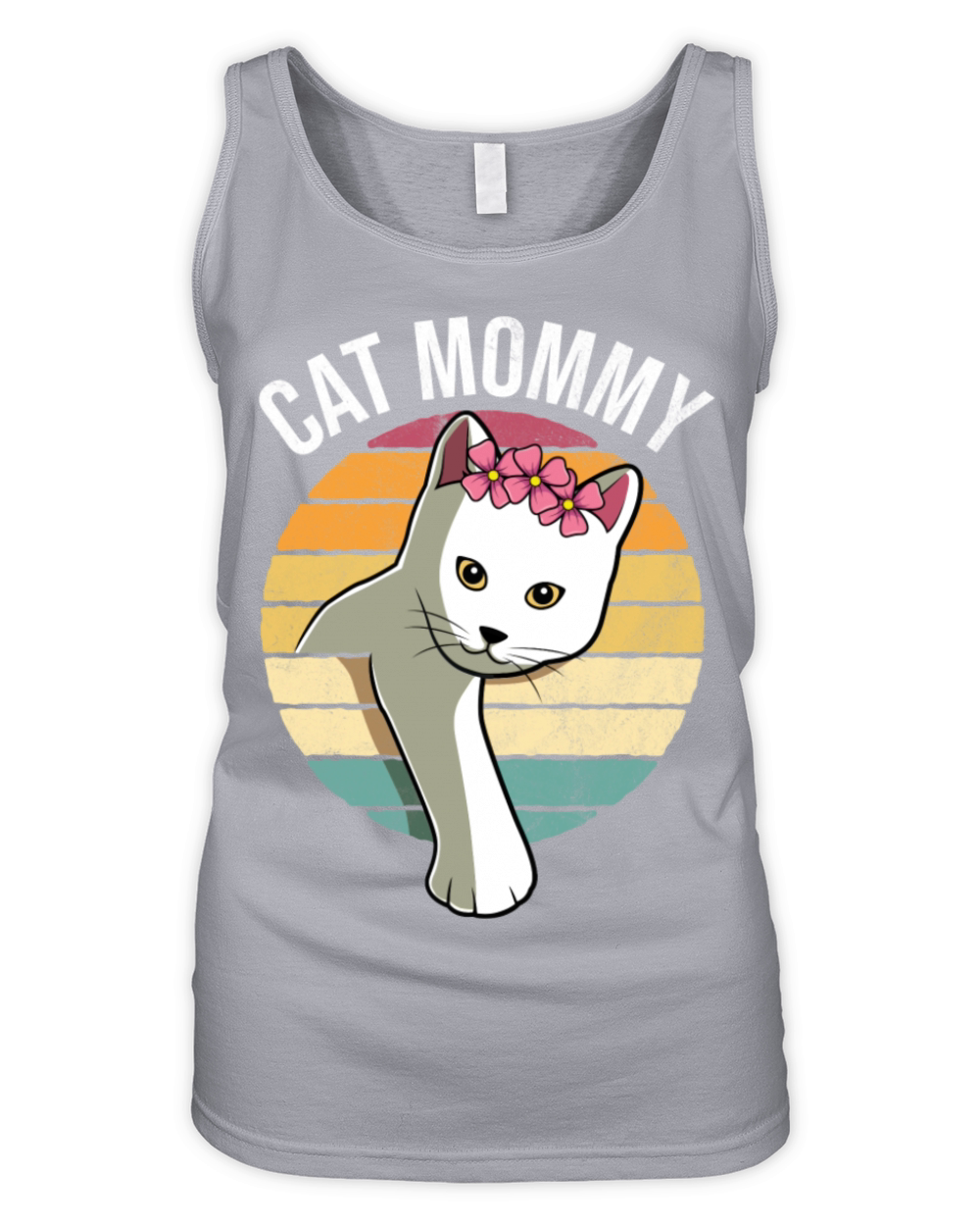 Retro Vintage Cat Mommy Funny Mothers Day Gift Organic Women's Tank Top