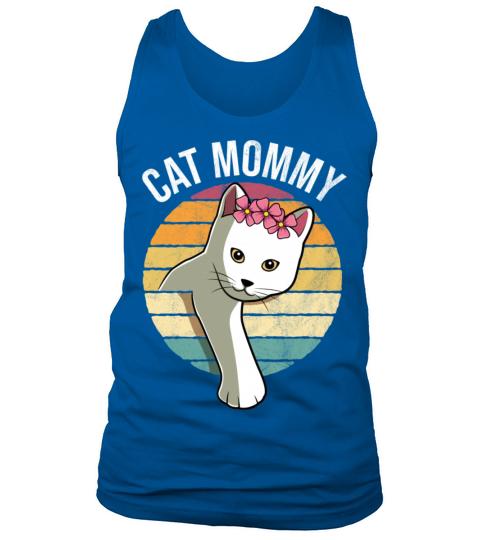 Retro Vintage Cat Mommy Funny Mothers Day Gift Tank Top Unisex