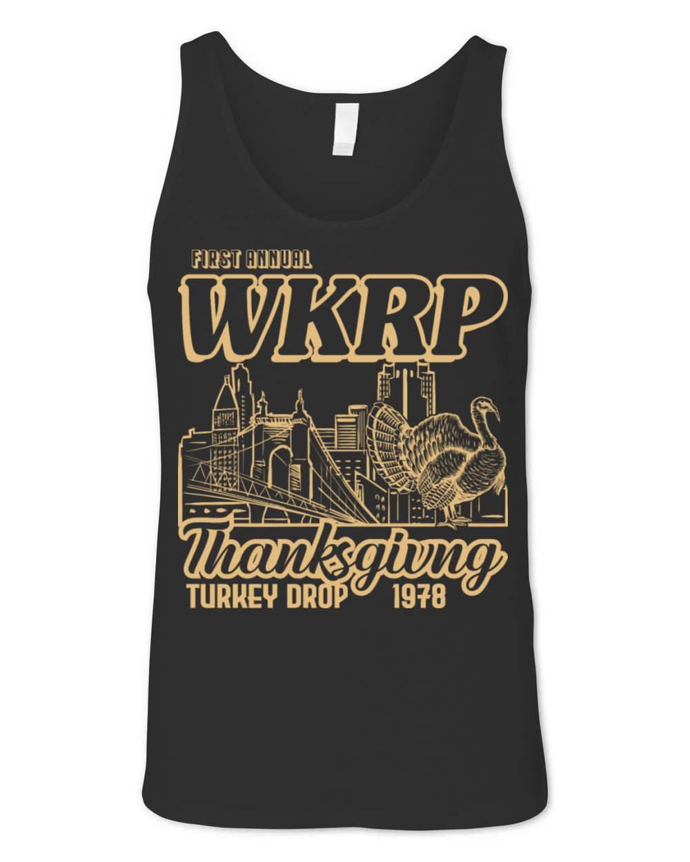 Thanksgiving Turkey Drop Cincinnati 1978 Vintage Unisex Jersey Tank