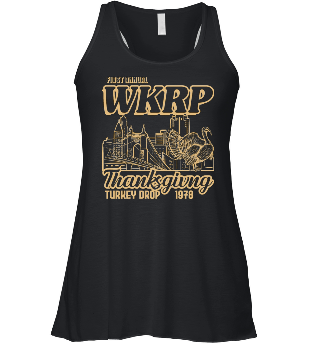 Thanksgiving Turkey Drop Cincinnati 1978 Vintage Women's Flowy Tank Top
