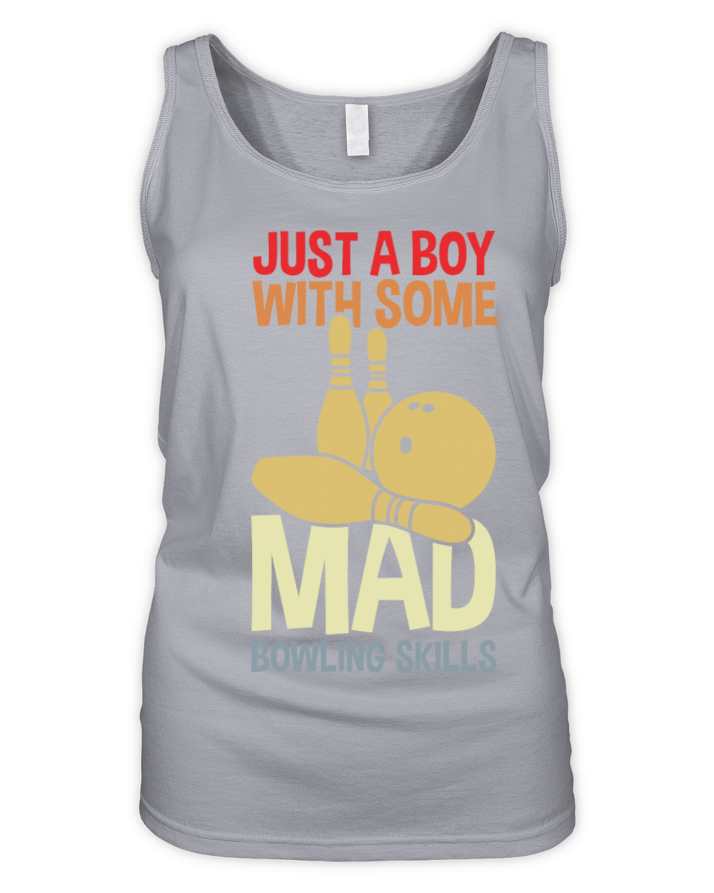 Funny Bowling Boy Organic Women's Tank Top