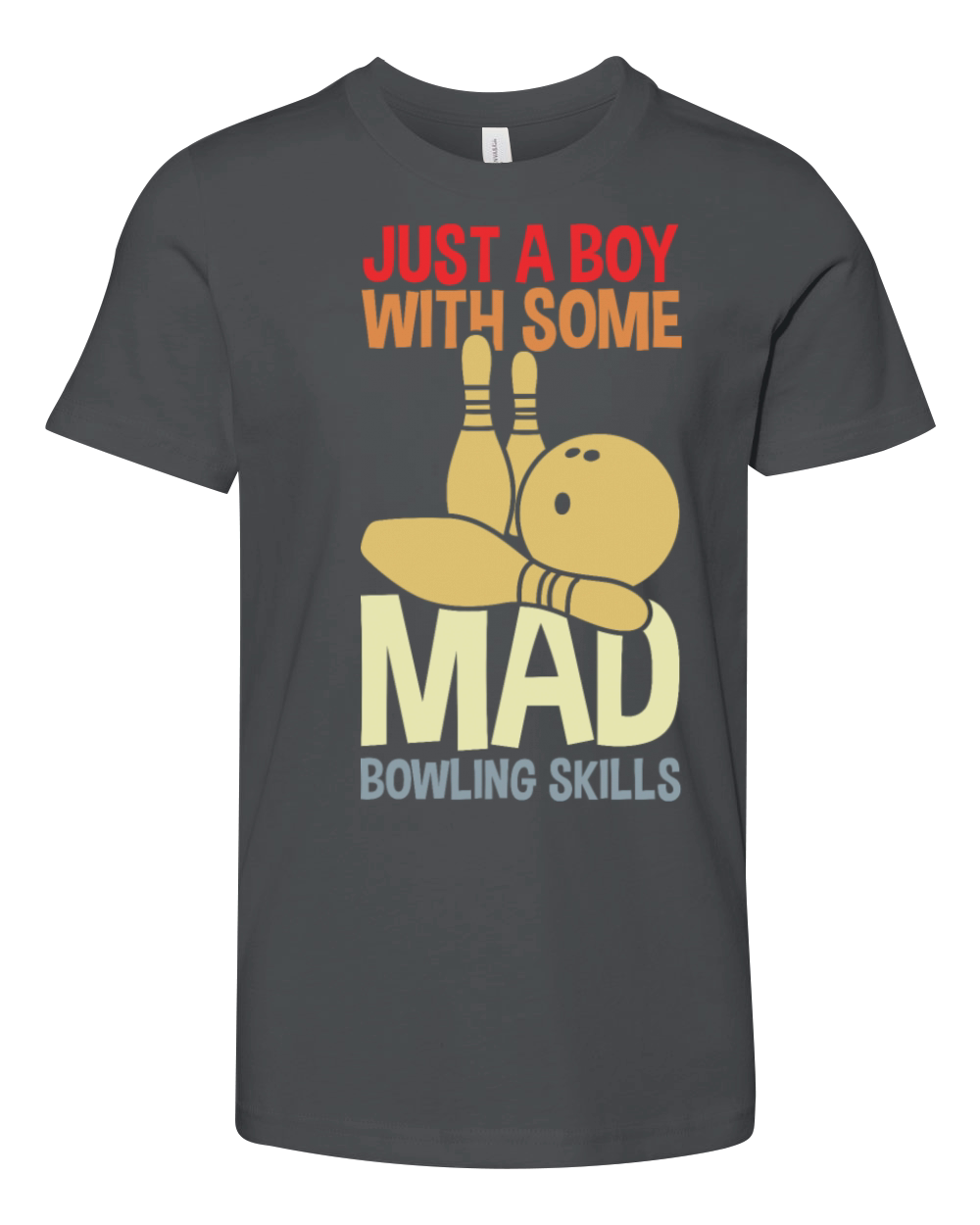 Funny Bowling Boy Youth Unisex Jersey Tee