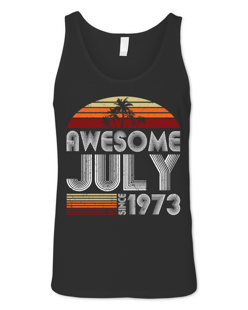 50th birthday july 1973 awesome since 1973 Unisex Jersey Tank