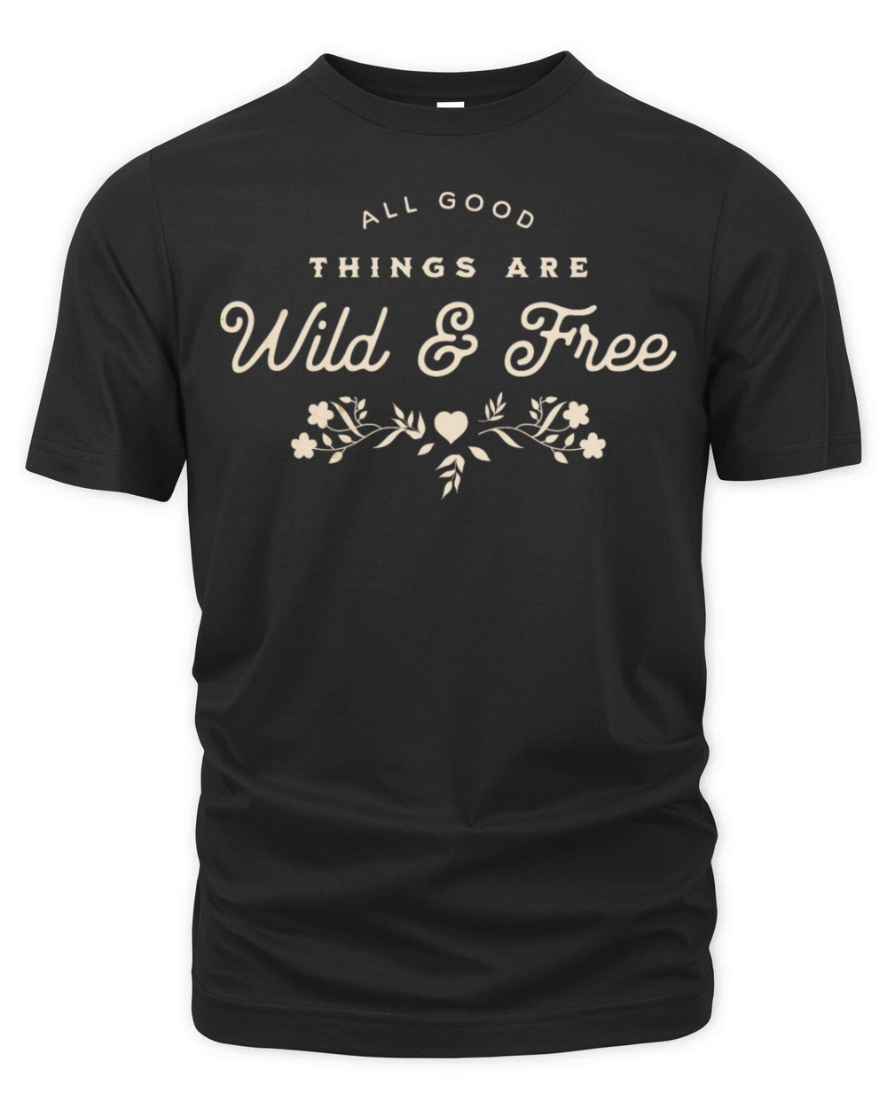 Wild Free Forest Hiking Outdoors Motivation Organic Unisex T-shirt