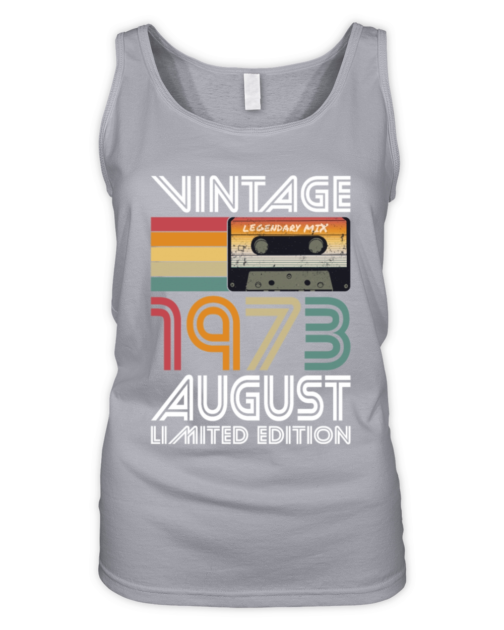 50th birthday august 1973 vintage 1973 Organic Women's Tank Top