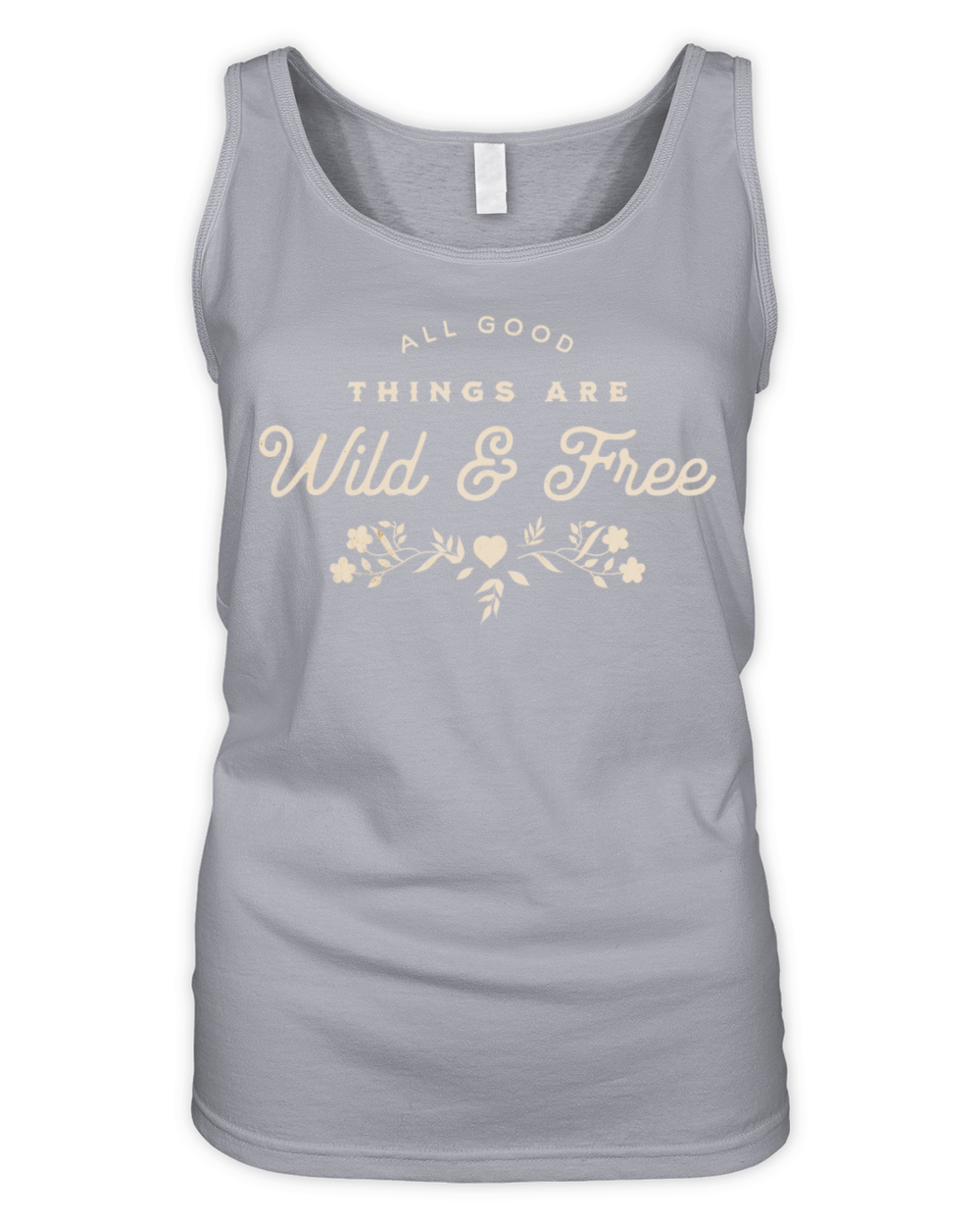 Wild Free Forest Hiking Outdoors Motivation Organic Women's Tank Top