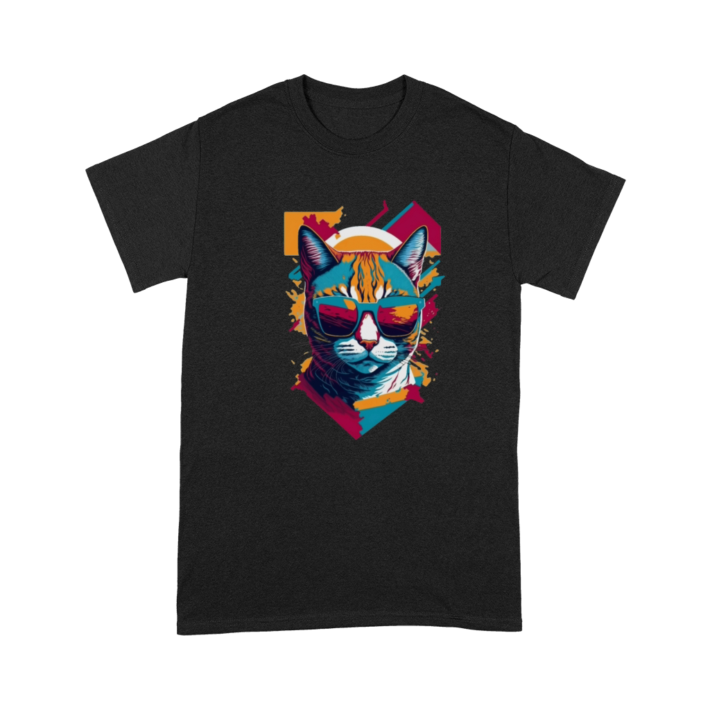 Vintage Vibes and Feline Flair Retro Cool Cat Premium T-shirt