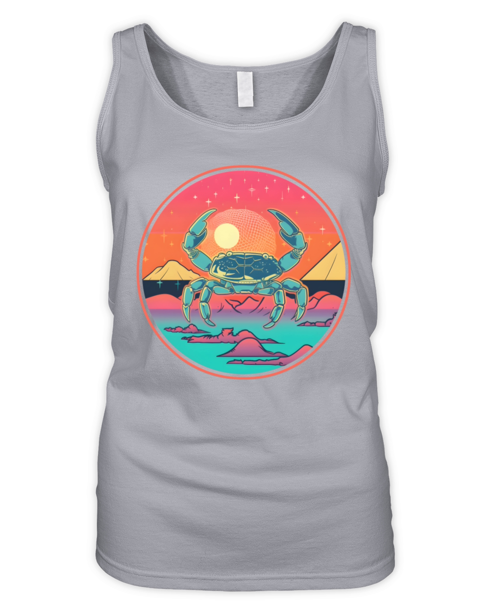 Retro Style 80s 90s Vintage Crab Lovers Organic Women's Tank Top
