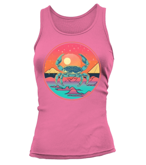 Retro Style 80s 90s Vintage Crab Lovers Tank top Woman