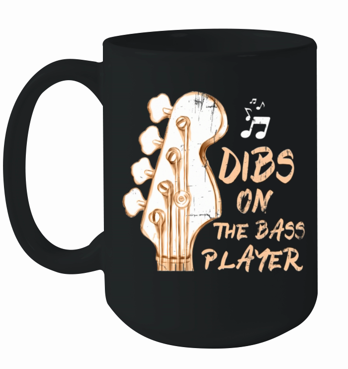 Vintage Dibs On The Bass Player Guitarist Bassist Ceramic Mug