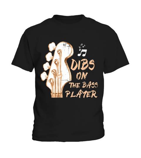 Vintage Dibs On The Bass Player Guitarist Bassist Kids T-Shirt