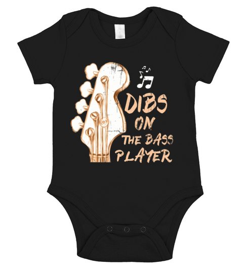 Vintage Dibs On The Bass Player Guitarist Bassist Short Sleeve Baby One-Piece