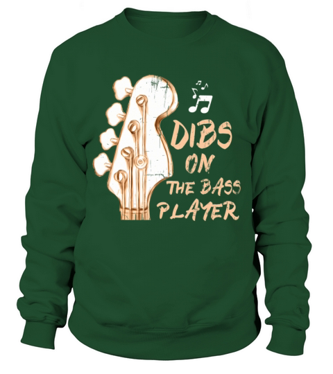 Vintage Dibs On The Bass Player Guitarist Bassist Sweatshirt Unisex