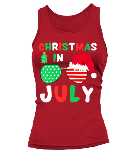 Christmas In July Funny Summer Xmas Women Men Tank top Woman