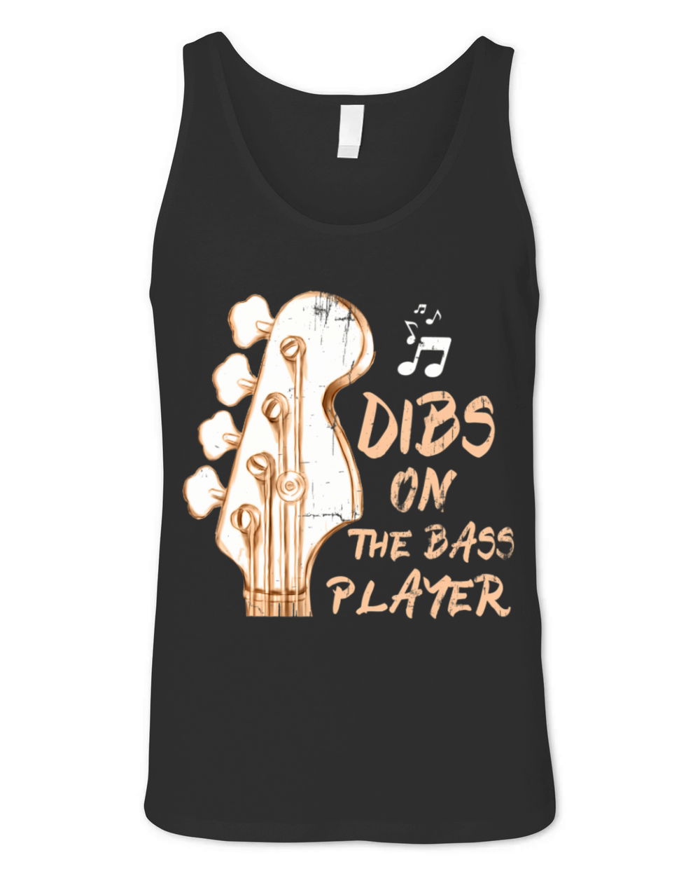 Vintage Dibs On The Bass Player Guitarist Bassist Unisex Jersey Tank