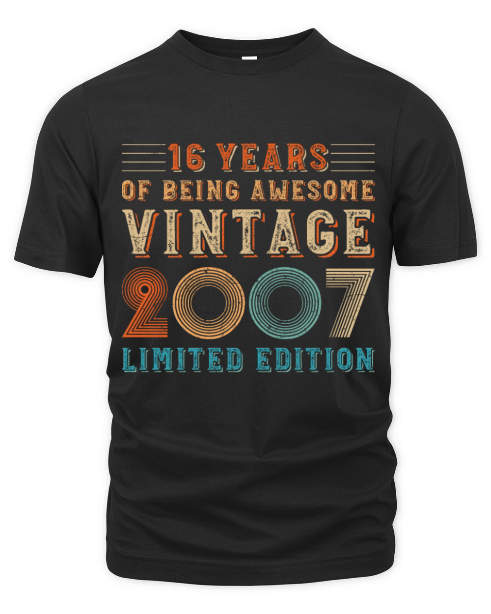 16 years of being awesome vintage 2007 limited edi Organic Unisex T-shirt