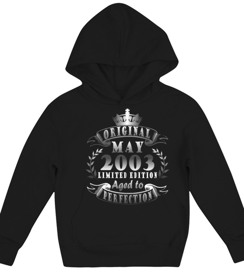 May vintage 2003 original 20th birthday gift Kids Hoodie