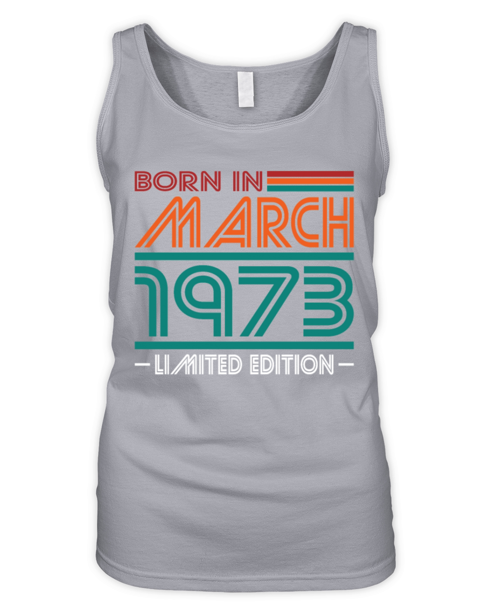 50th birthday march 1973 born in 1973 Organic Women's Tank Top