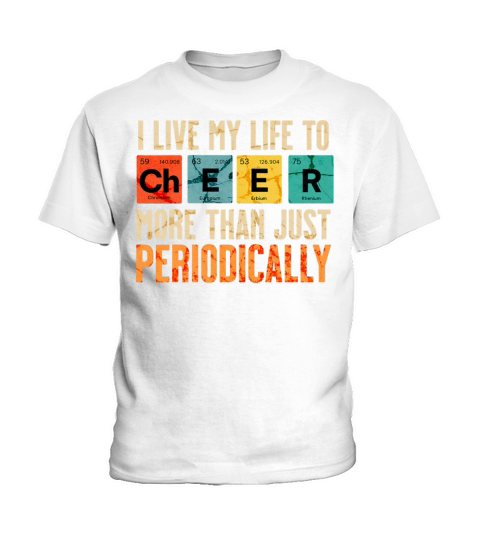 I Live My Life to Cheer Quote Cheerleading Kids T-Shirt