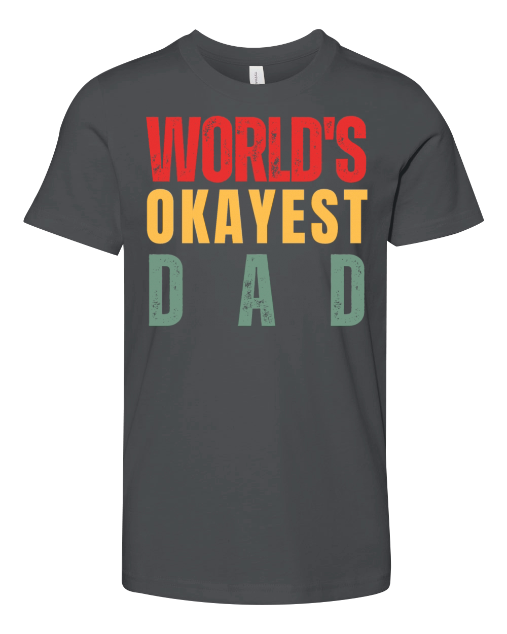 Worlds Okayest DAD Youth Unisex Jersey Tee