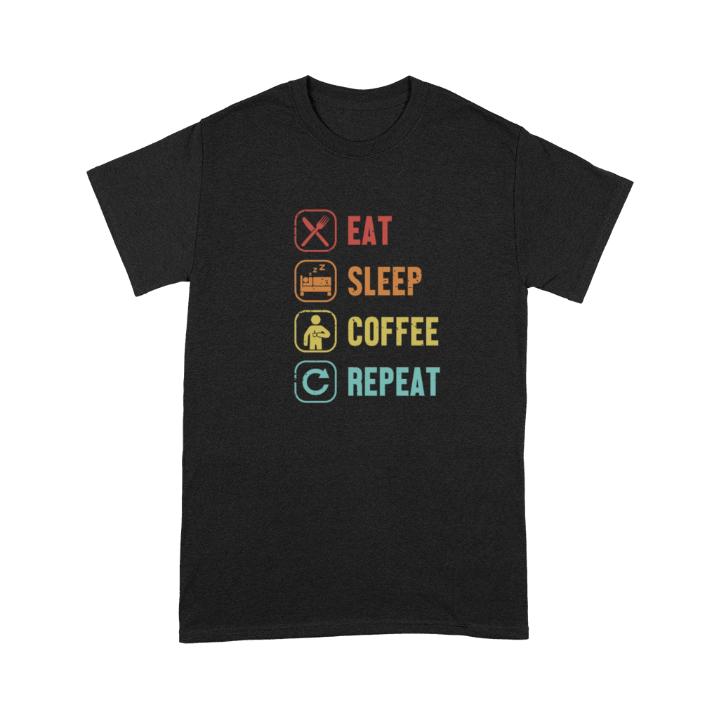 Eat Sleep Coffee Repeat Barista Queen Latte Art Premium T-shirt