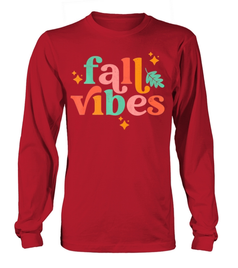 Fall Vibes Vintage Style Leaves Autumn Season Long sleeved Unisex