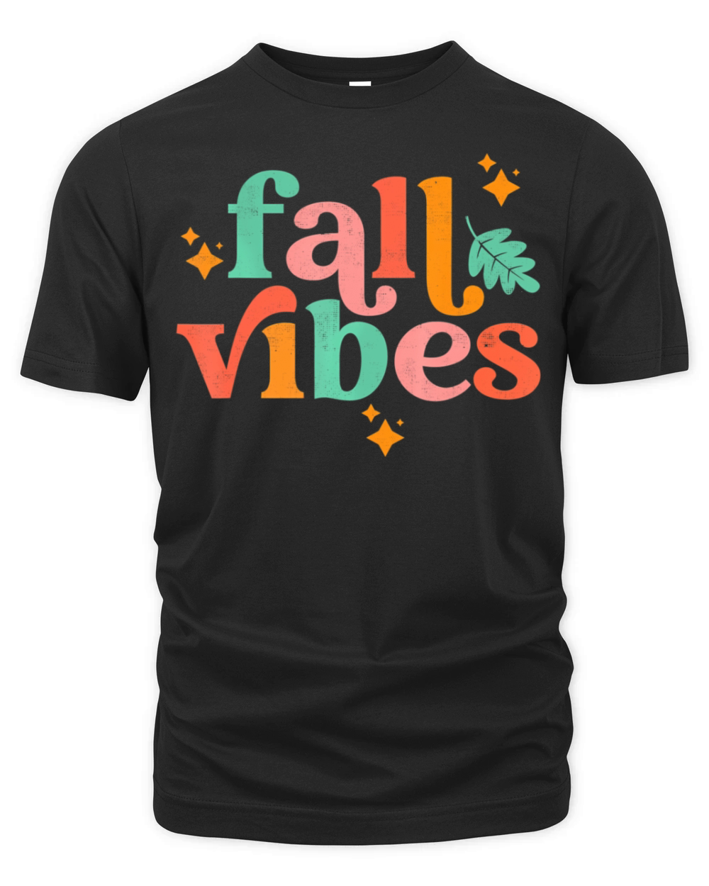 Fall Vibes Vintage Style Leaves Autumn Season Organic Unisex T-shirt