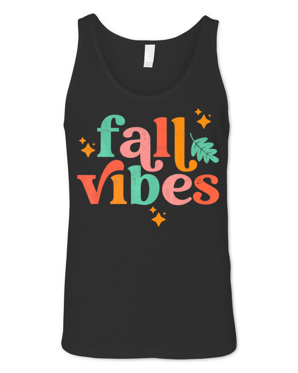 Fall Vibes Vintage Style Leaves Autumn Season Unisex Jersey Tank