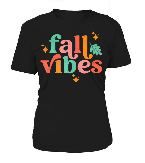 Fall Vibes Vintage Style Leaves Autumn Season Women's T-Shirt