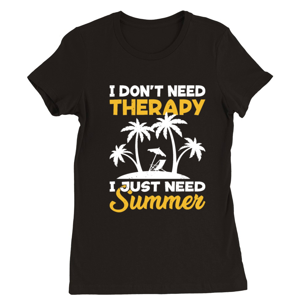 Summer Season Tropical Vacation Beach Summertime Premium Womens Crewneck T-shirt