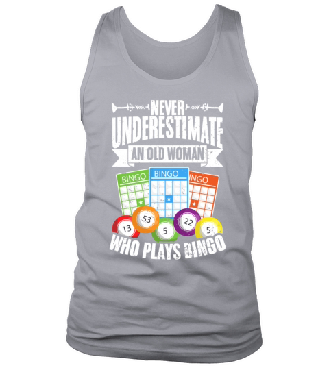 Never Underestimate An Old Woman Vintage Bingo Tank Top Unisex