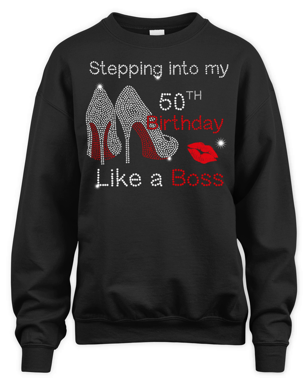 Stepping Into My 50Th Like A Boss Unisex Premium Crewneck Sweatshirt