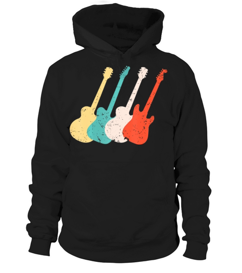 Cool Vintage Guitar Art Guitarist Guitar Lover Hoodie Unisex