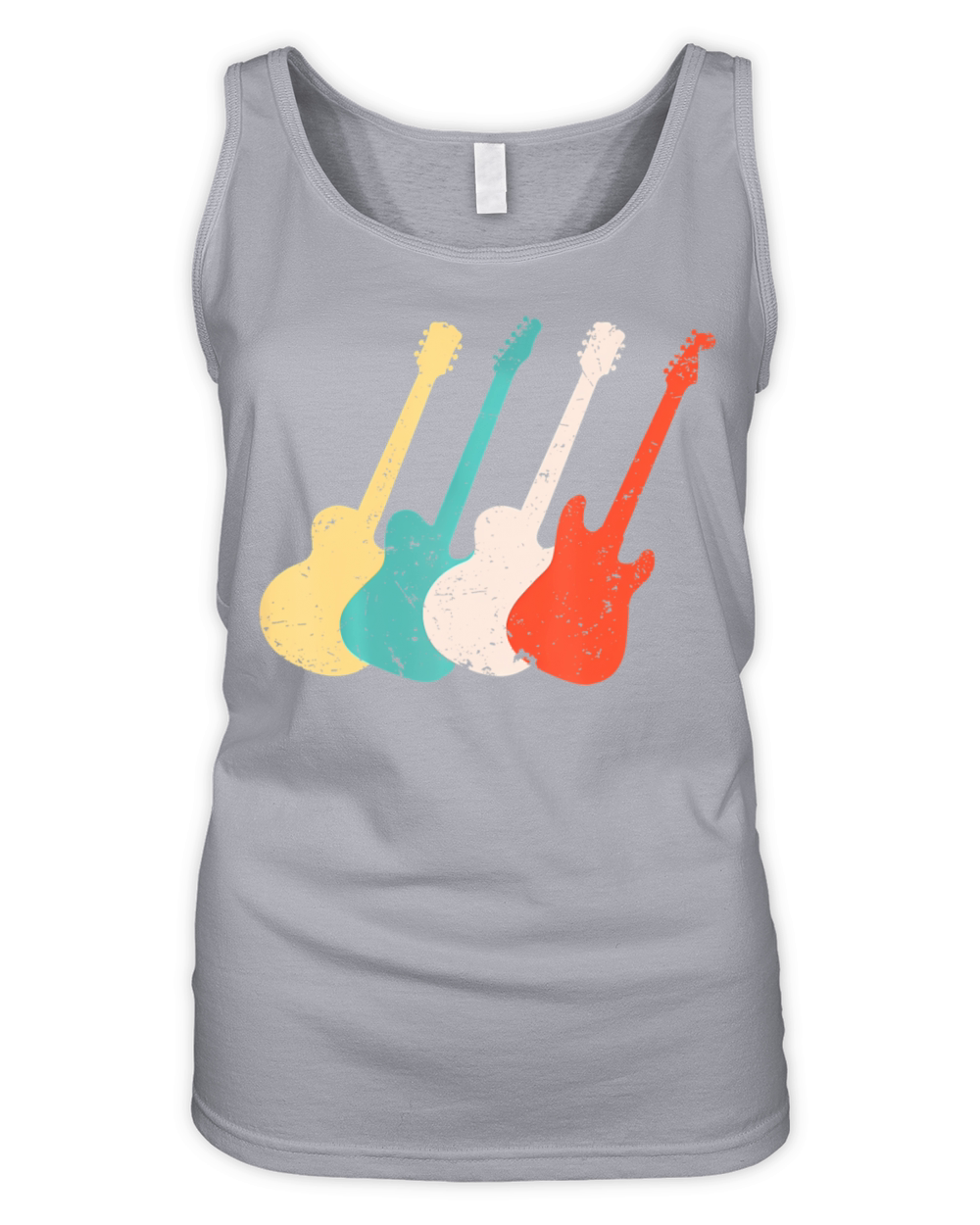 Cool Vintage Guitar Art Guitarist Guitar Lover Organic Women's Tank Top