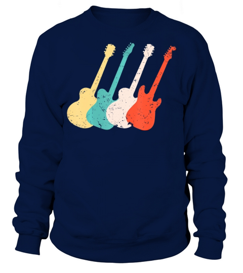 Cool Vintage Guitar Art Guitarist Guitar Lover Sweatshirt Unisex