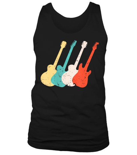 Cool Vintage Guitar Art Guitarist Guitar Lover Tank Top Unisex