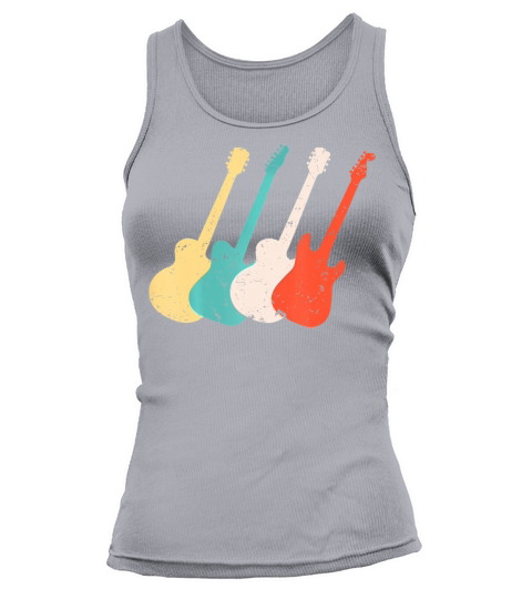 Cool Vintage Guitar Art Guitarist Guitar Lover Tank top Woman